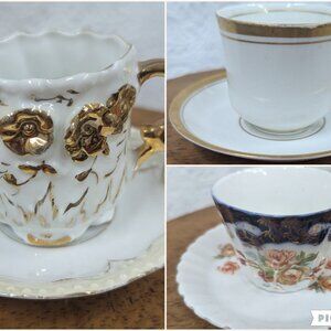 Demitasse Teacups and Saucers – 3 Pretty sets